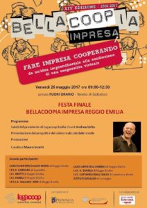 Scopri di più sull'articolo Finale Bellacoopia Reggio Emilia, al Fuori Orario venerdì 26 maggio, conduce Mauro Incerti