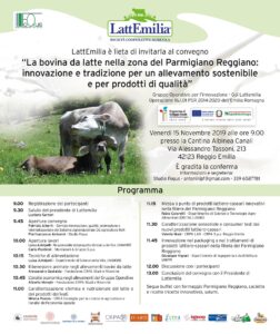 Scopri di più sull'articolo Convegno LattEmilia – La bovina da latte nella zona del Parmigiano Reggiano: innovazione e tradizione