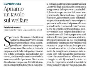 Scopri di più sull'articolo Piacenza: la nostra proposta per la costituzione del tavolo welfare