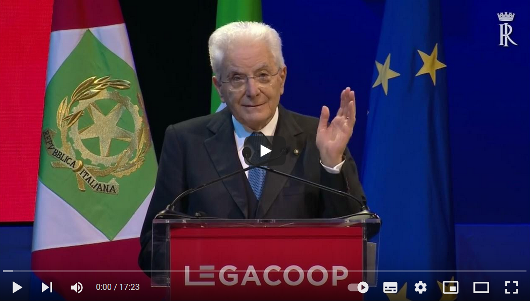 Al momento stai visualizzando Intervento del Presidente Mattarella alla cerimonia di inaugurazione della Biennale dell’Economia Cooperativa