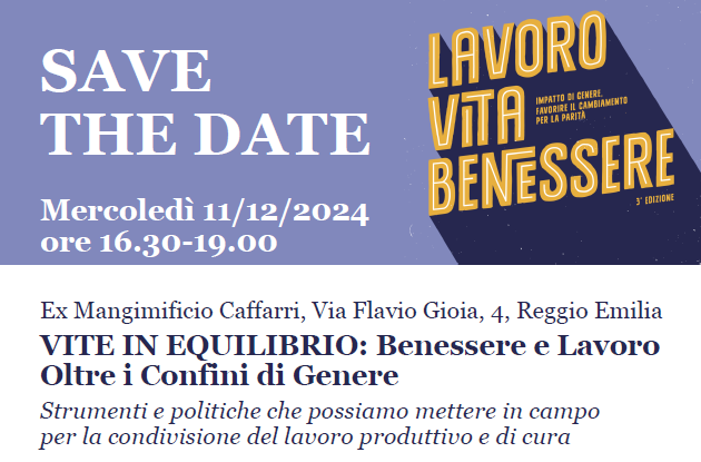 Al momento stai visualizzando “VITE IN EQUILIBRIO: Benessere e Lavoro Oltre i Confini di Genere”